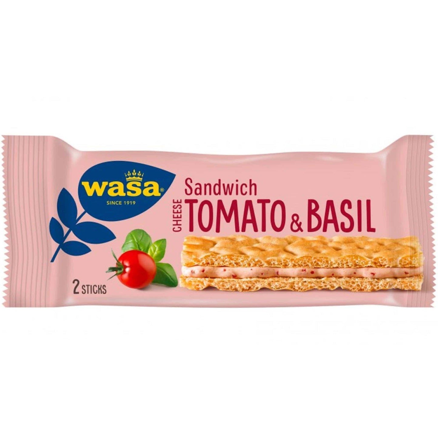 24-pack Wasa Sandwich Tomato & Basil – authentic Swedish snack, imported from Scandinavia