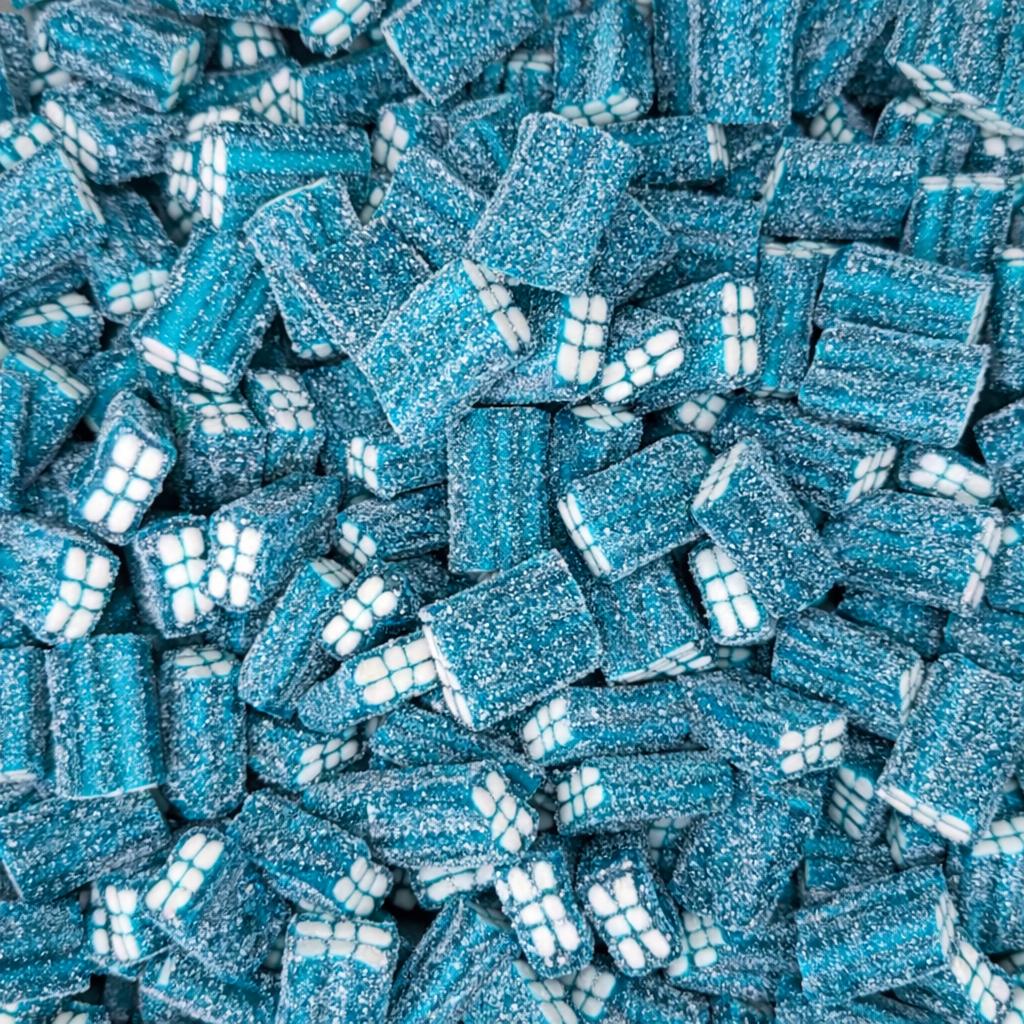 Vidal Fizzy Blue Raspberry Bricks – Sour Swedish Pick & Mix – authentic Swedish pick & mix candy, imported from Scandinavia