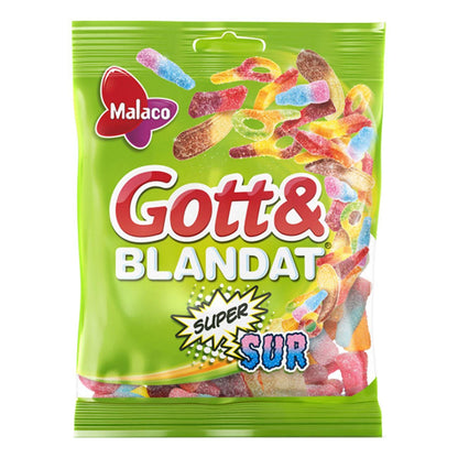 Malaco Gott & Blandat Supersur 170g – authentic Swedish treat, imported from Scandinavia