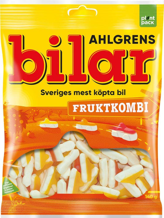 Ahlgrens Bilar Fruktkombi 140g – iconic Swedish car-shaped candy, imported from Scandinavia