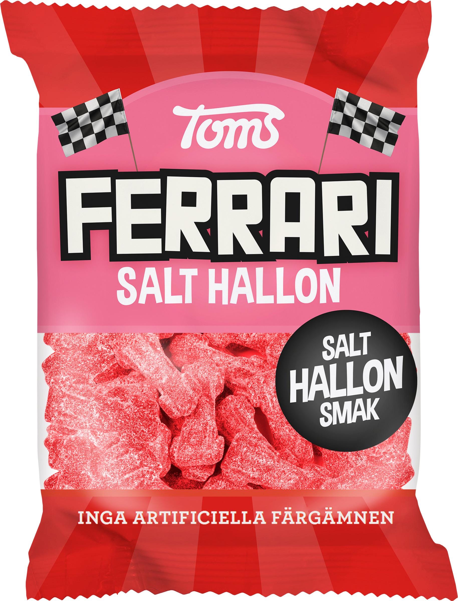 Toms Ferrari Salt Hallon– Salty Liquorice Candy 120g, Swedish Salmiak Treat | Scandinavian Sweets | Bold Nordic Flavor, Imported Liquorice – Swedish licorice candy, imported from Scandinavia