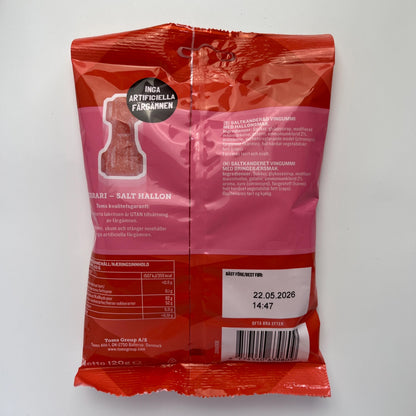 Toms Ferrari Salt Hallon– Salty Liquorice Candy 120g, Swedish Salmiak Treat | Scandinavian Sweets | Bold Nordic Flavor, Imported Liquorice – Swedish licorice candy, imported from Scandinavia