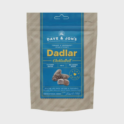 Dave & Jon's Chocolate Ball Dates 125g – authentic Swedish snack, imported from Scandinavia