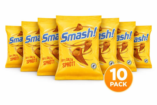 10 pack Smash! Chocolate Covered Corn Cones | Nordic Sweet & Salty Snack (100g bag) – authentic Swedish snack, imported from Scandinavia