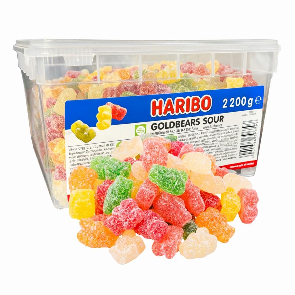 Haribo Sour Gold Bears – Sour Gummy Bears Pick & Mix – authentic Swedish pick & mix candy, imported from Scandinavia