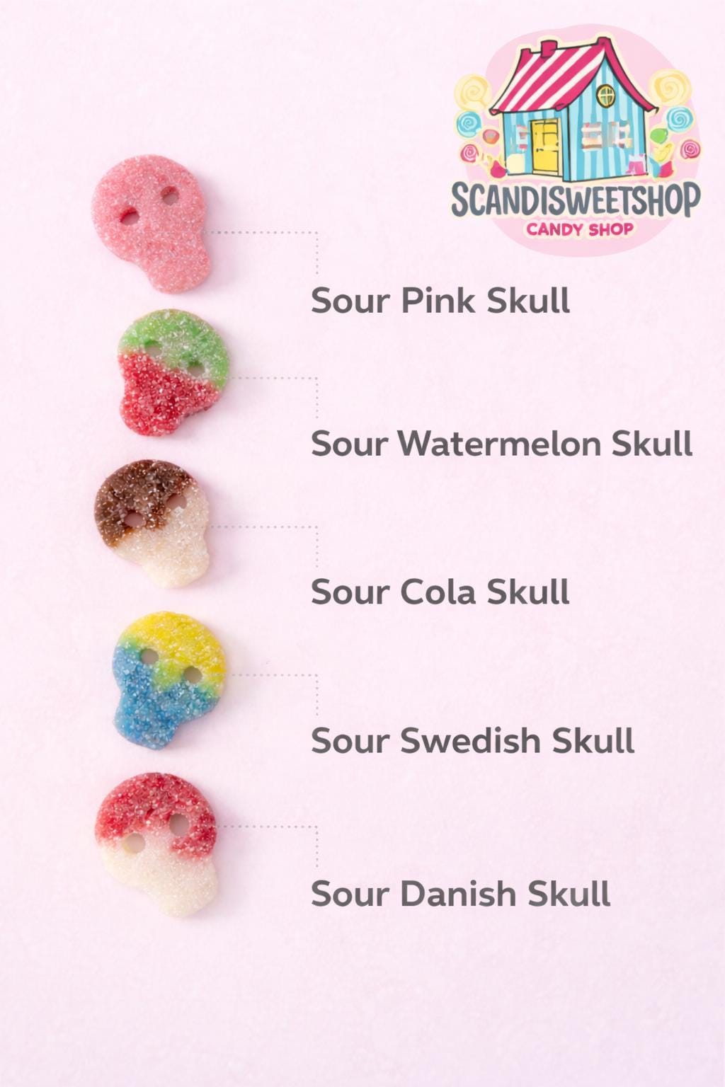 Matthijs Sour Skull Mix – authentic Swedish pick & mix candy, imported from Scandinavia