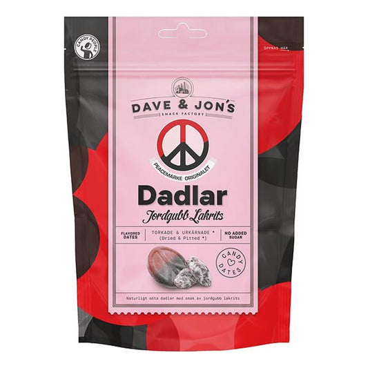 Dadlar Dave & Jon’s Jordgubb Lakrits Dadlar 125g