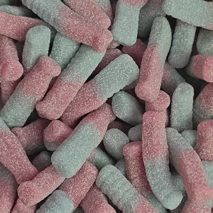 Bubblegum Fizzy Bottles — Frisia Sour-Dusted Gummies | Swedish Candy — 0.25-3 lb