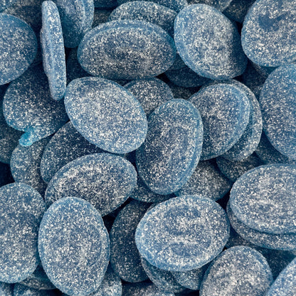 S-Märke Blue Raspberry — Classic Swedish Sour S Gummies — alt angle product image
