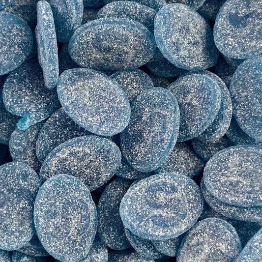 S-Märke Blue Raspberry — Classic Swedish Sour S Gummies — alt angle product image